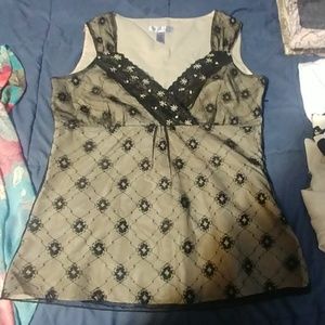 Nine & Co Black lace top